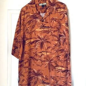 TOMMY BAHAMA Tropical Silk Short Sleeve  Camp Shirt XL